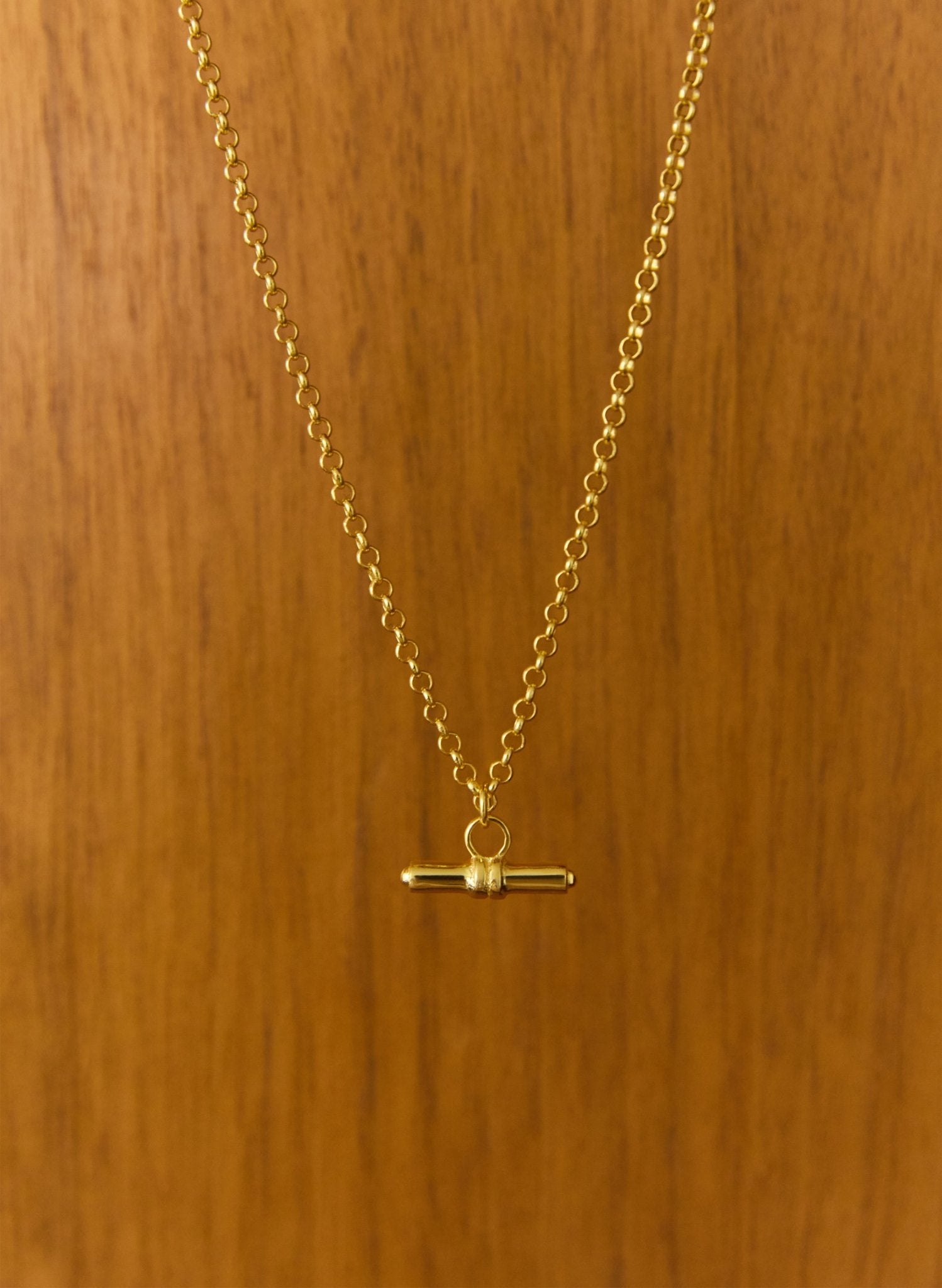 Juliette T - bar Necklace - Gold Baukjen