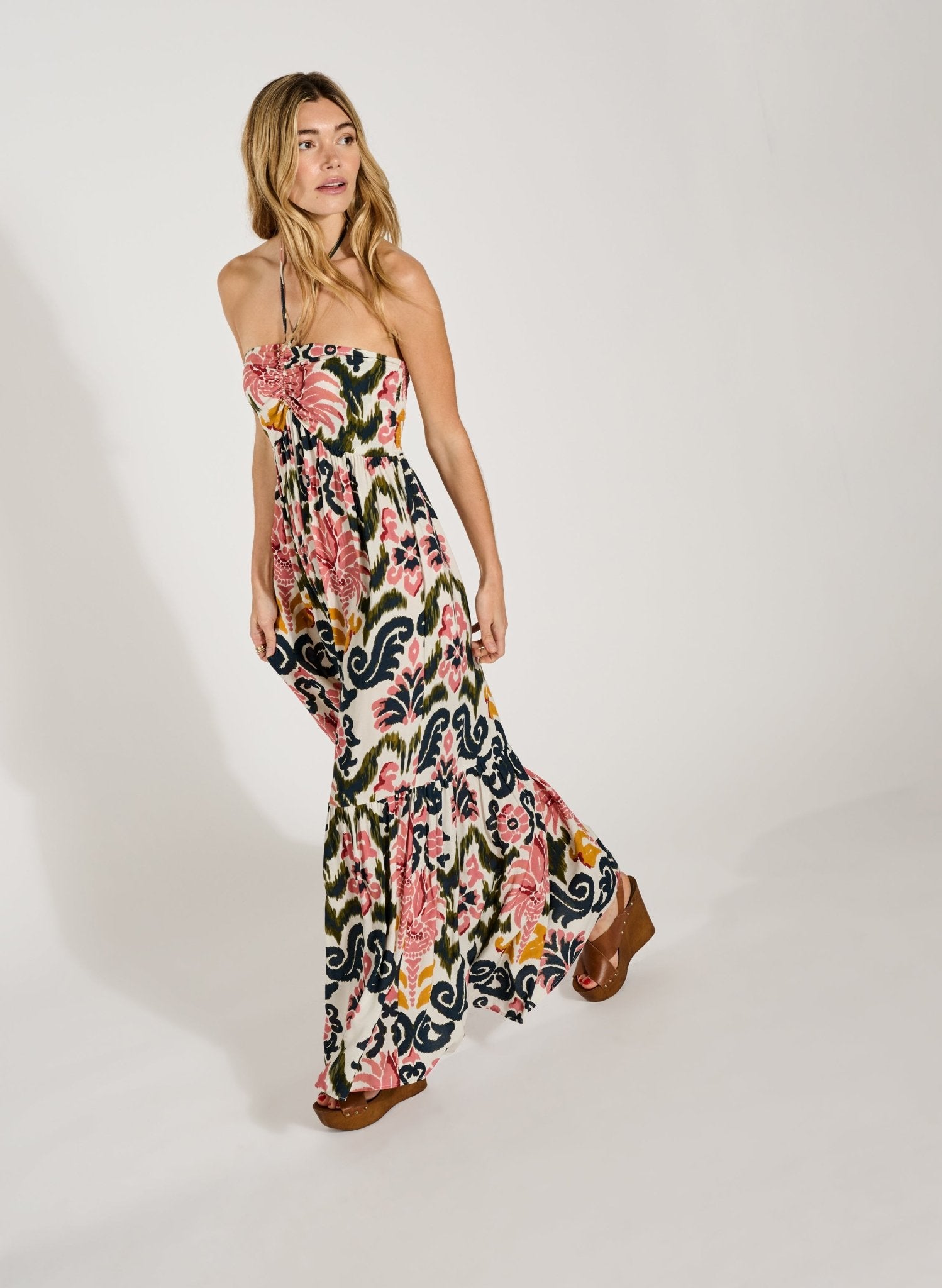 Kamari Dress - Coral Palm Baukjen