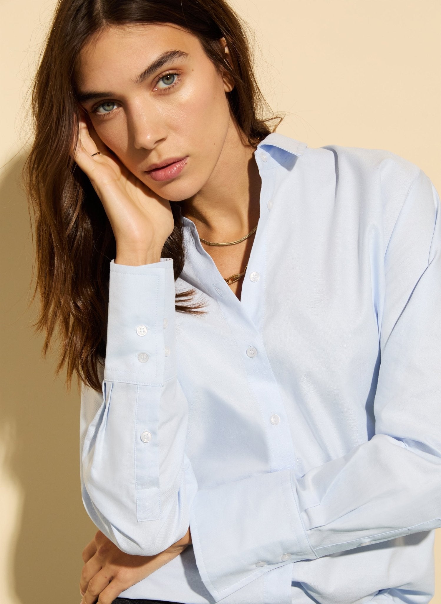 Kaya Organic Cotton Shirt - Pale Blue Baukjen