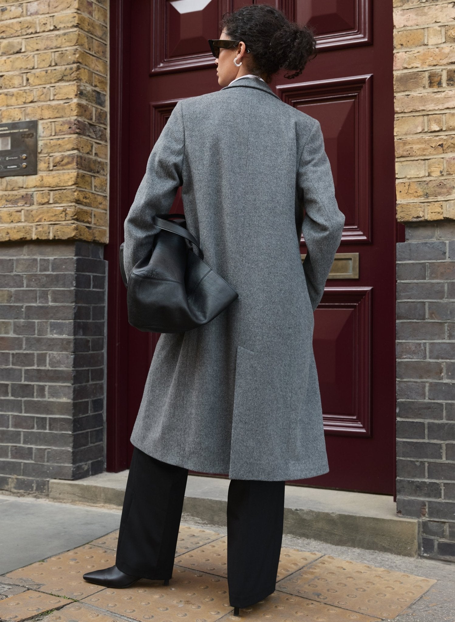 Kennedy Wool Blend Tailored Coat - Grey Baukjen
