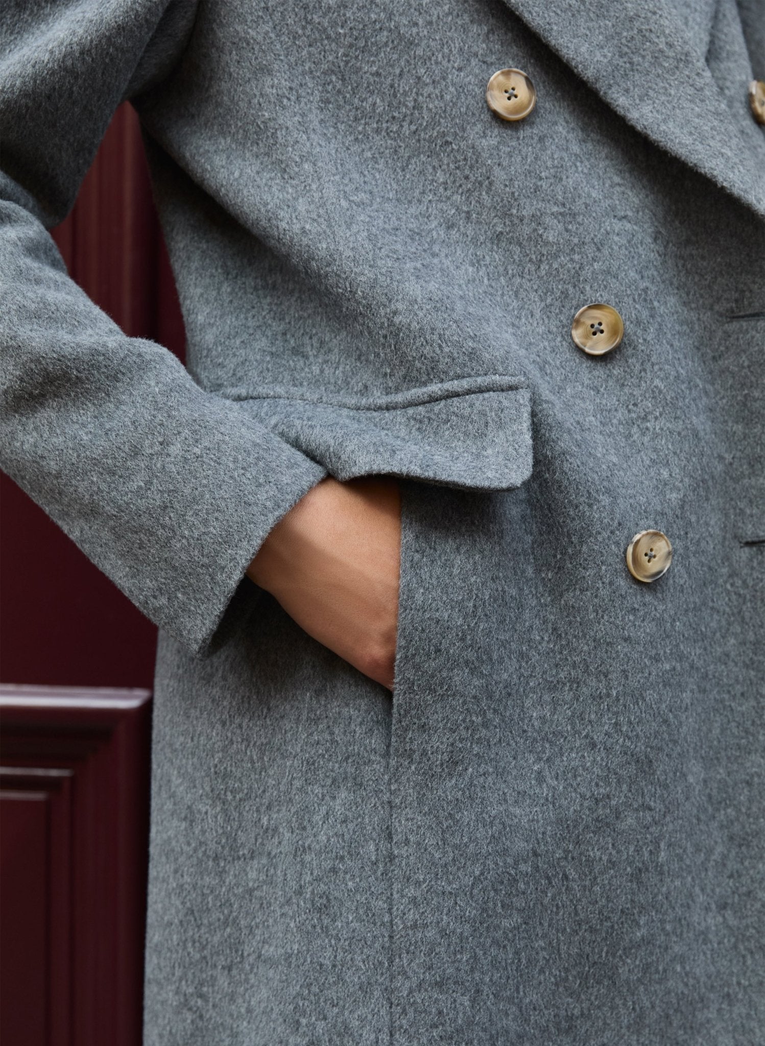 Kennedy Wool Blend Tailored Coat - Grey Baukjen