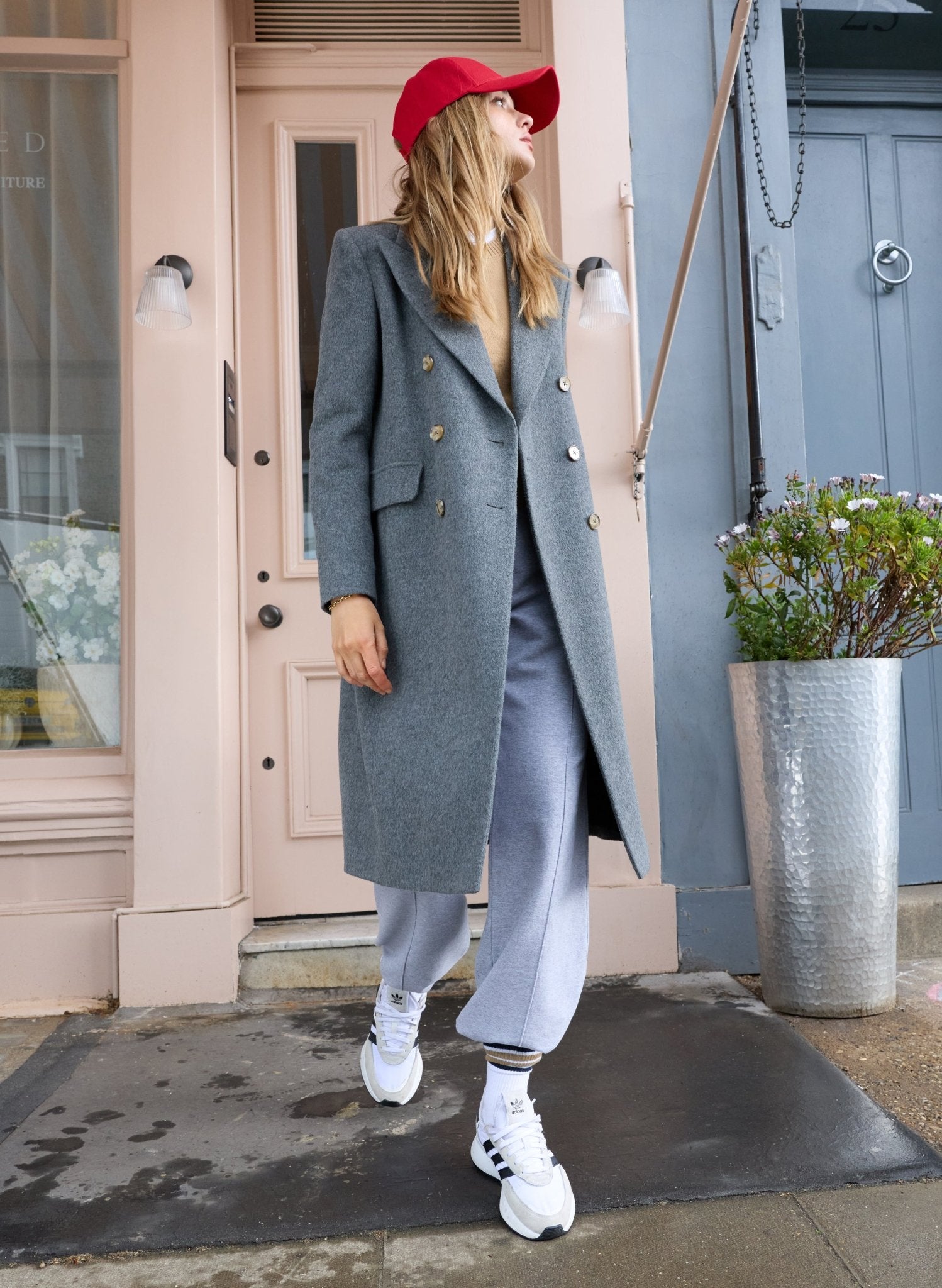 Kennedy Wool Blend Tailored Coat - Grey Baukjen