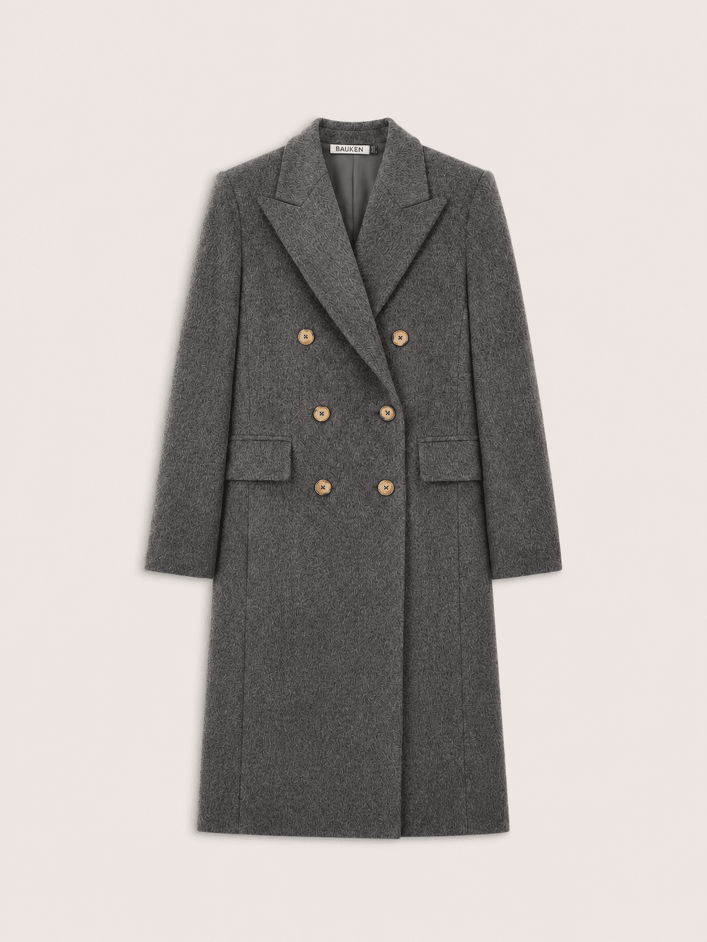 Kennedy Wool Blend Tailored Coat - Grey Baukjen