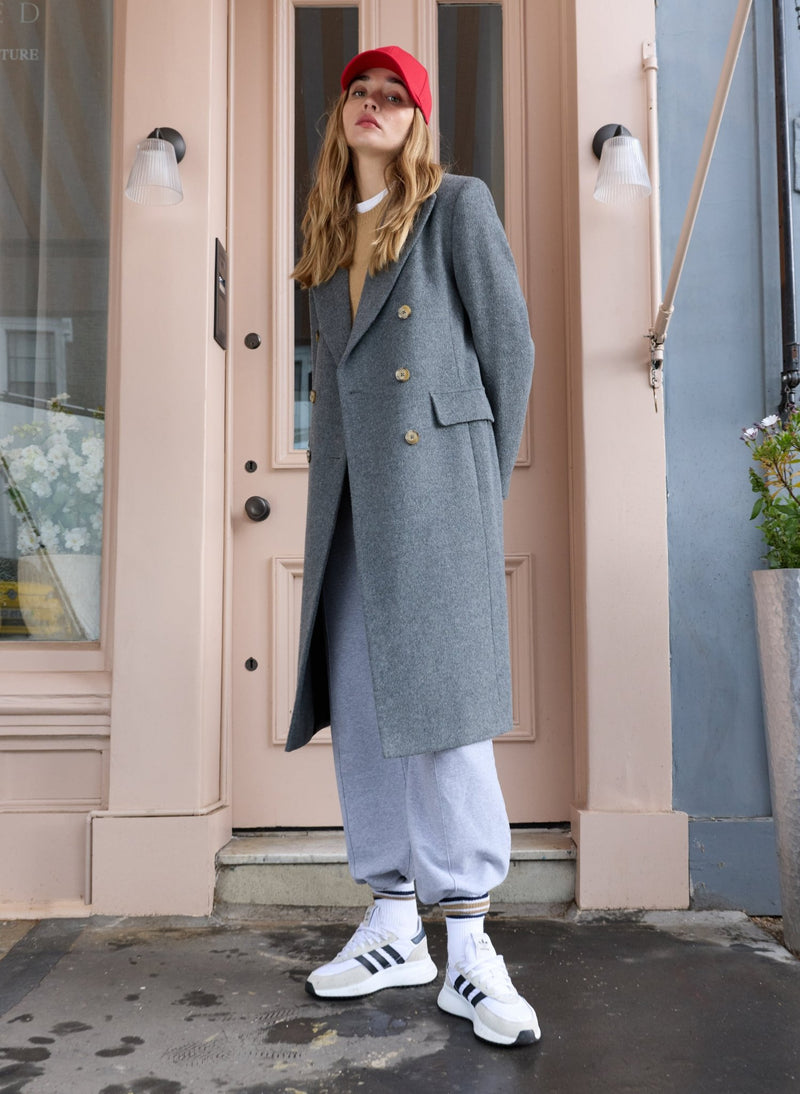 Kennedy Wool Blend Tailored Coat - Grey Baukjen
