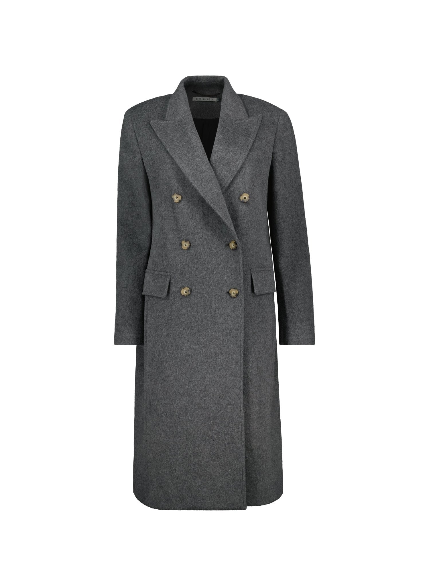 Kennedy Wool Blend Tailored Coat - Grey Baukjen