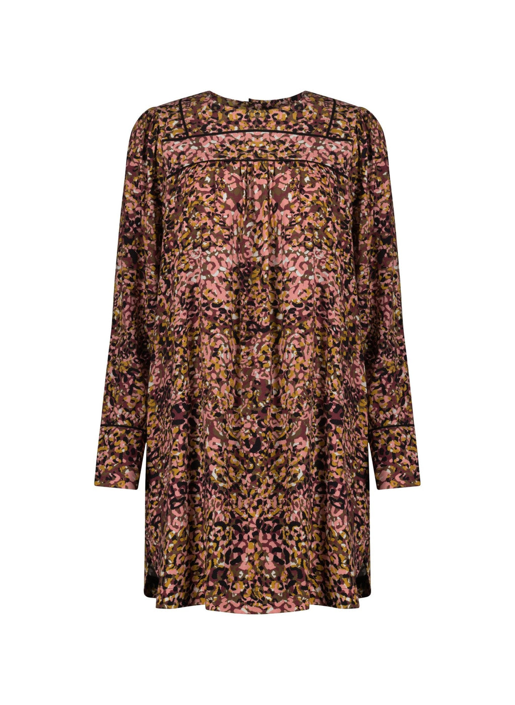 Kirsten Dress with LENZING™ ECOVERO™ - Burgundy Animal Baukjen