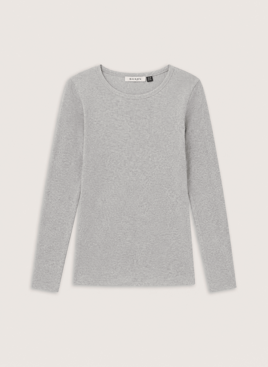 Krystea Luxe Crew Neck Top - Grey Marl Baukjen