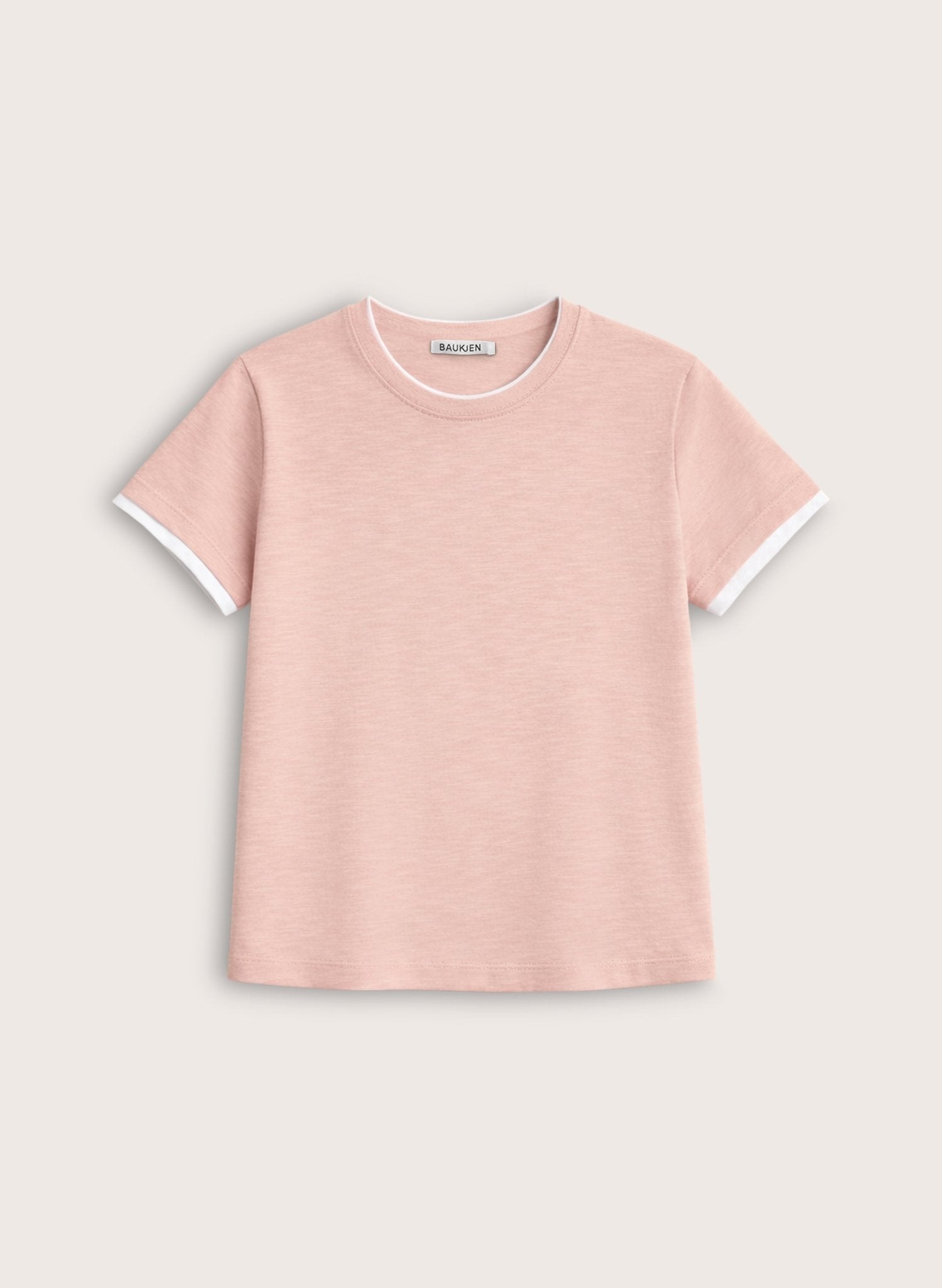 Lally Organic Cotton Layer Tee - Pastel Pink Baukjen