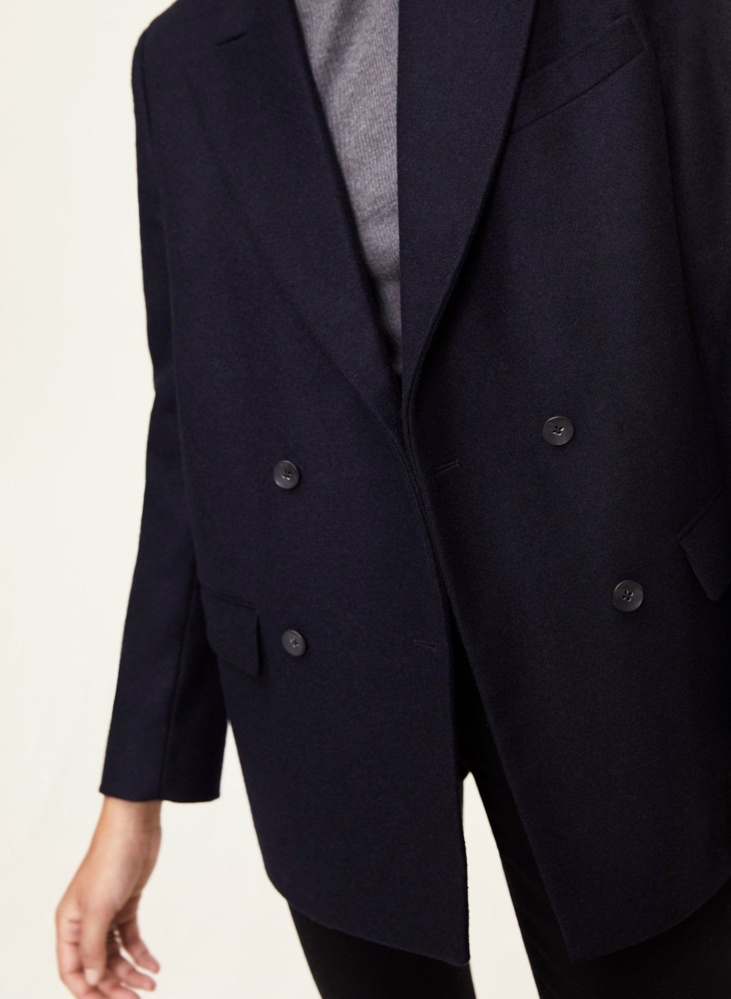 Larissa Upcycled Coat - Classic Navy Baukjen
