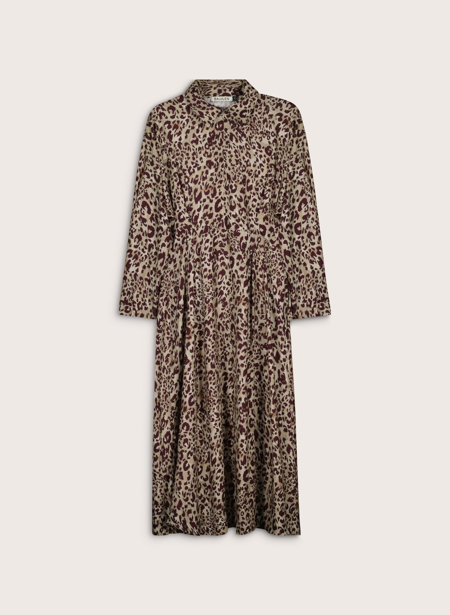 Leanne Printed Midi Dress - Plum Leopard Baukjen