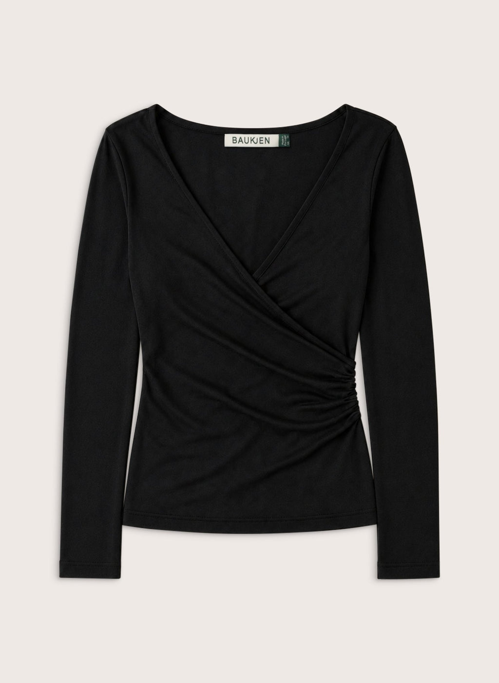 Lina Fixed Wrap Top - Black Baukjen