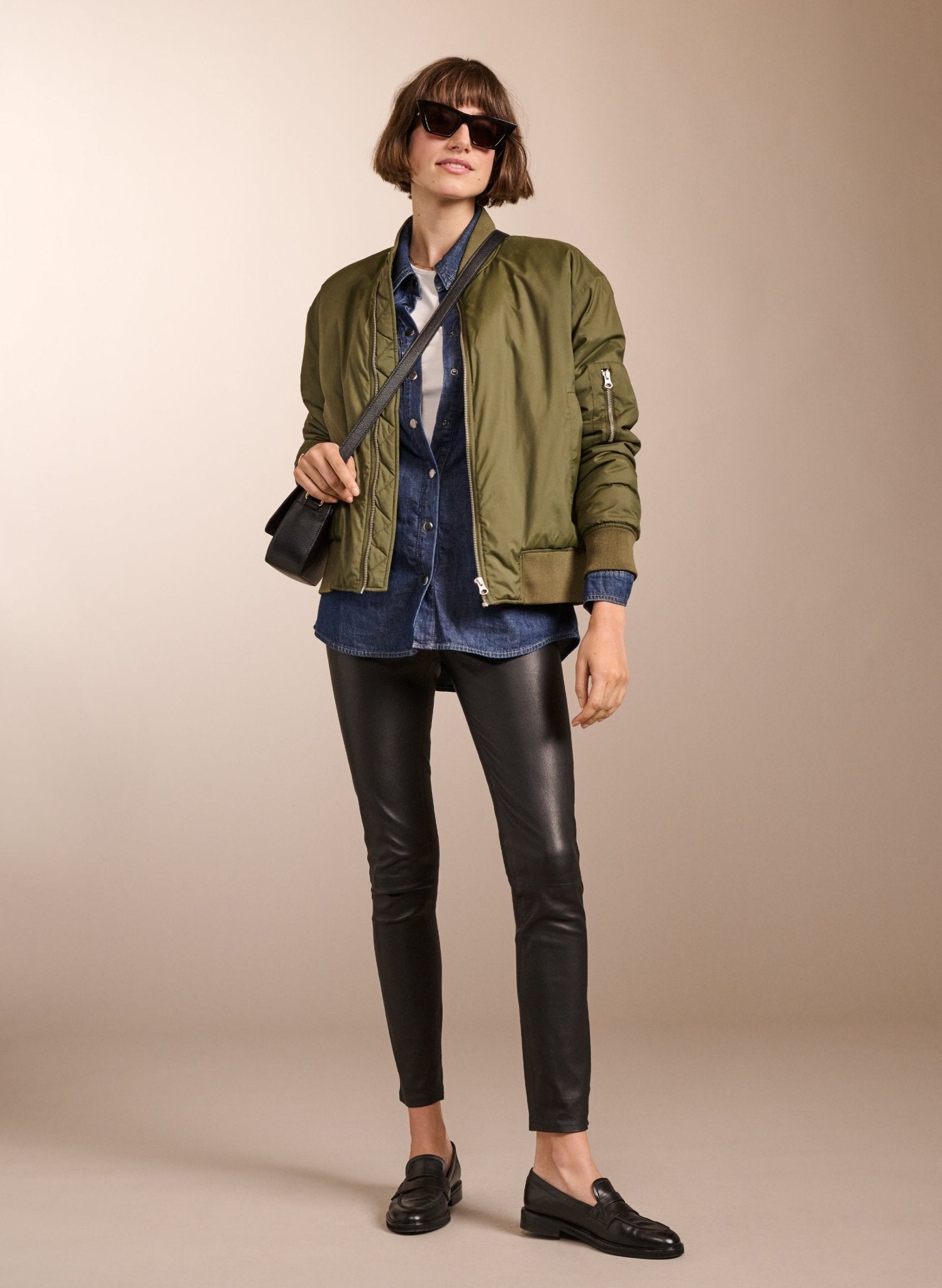 Liv Leather Leggings - Caviar Black Baukjen