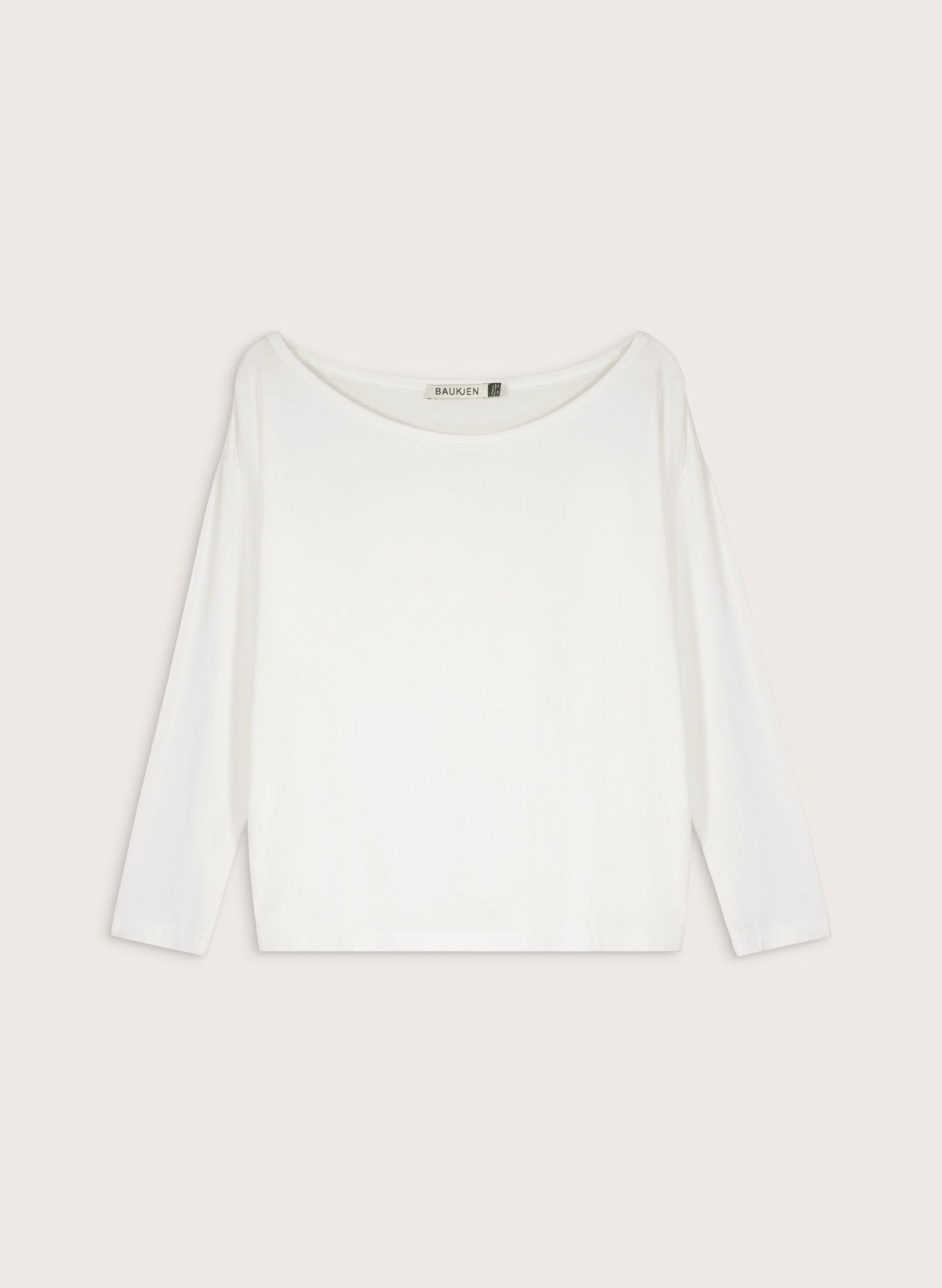 Lizzie Relaxed Off the Shoulder Top - Pure White Baukjen