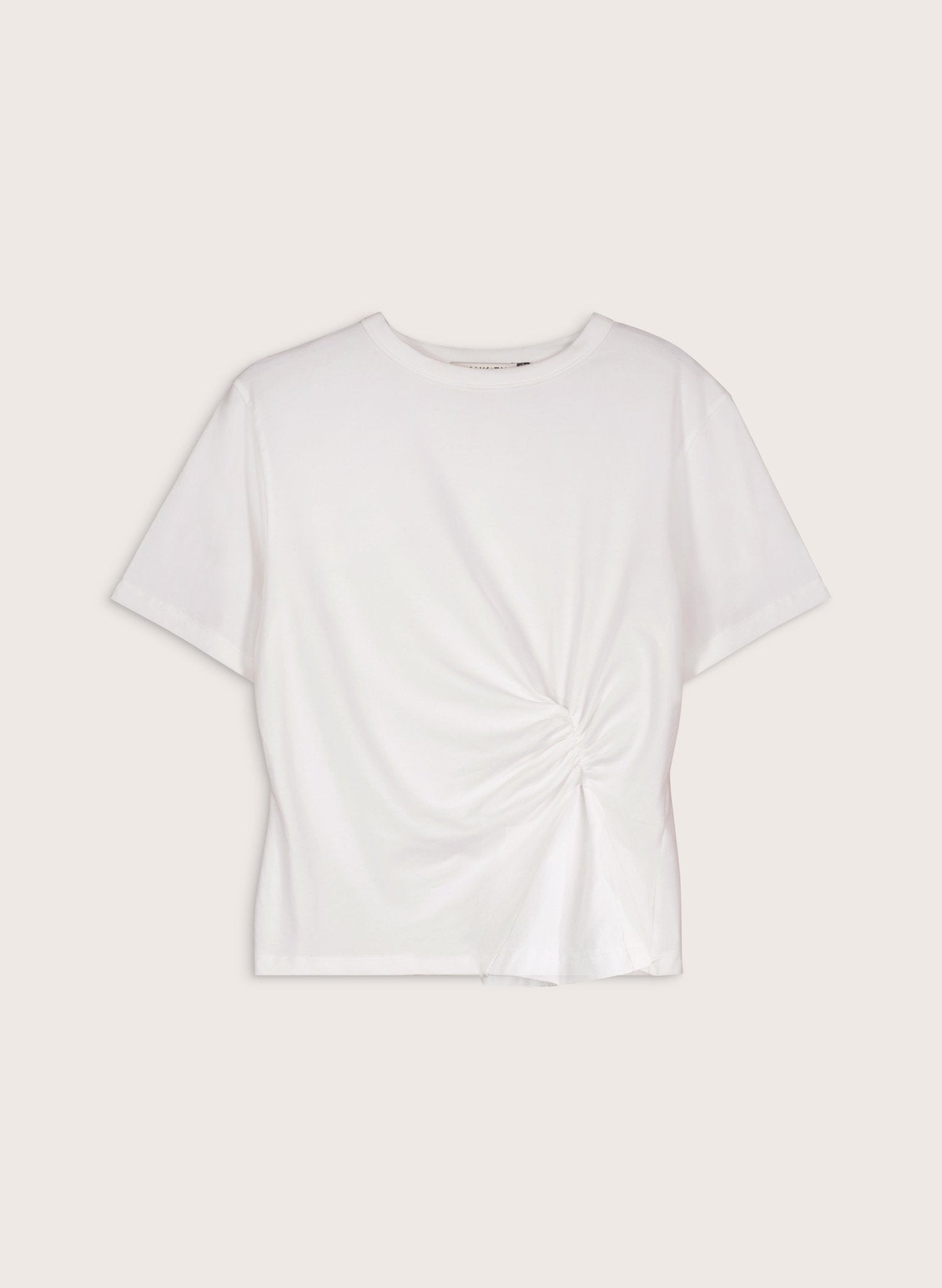 Lois Organic Draped Top - Pure White Baukjen