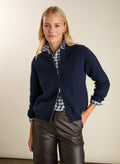 Lonnie Wool Blend Zip Cardigan - Navy Baukjen