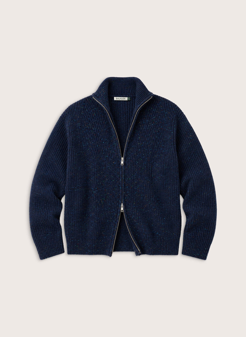 Lonnie Wool Blend Zip Cardigan - Navy Baukjen