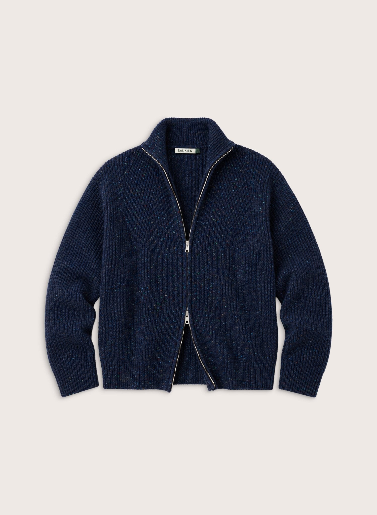 Lonnie Wool Blend Zip Cardigan - Navy Baukjen