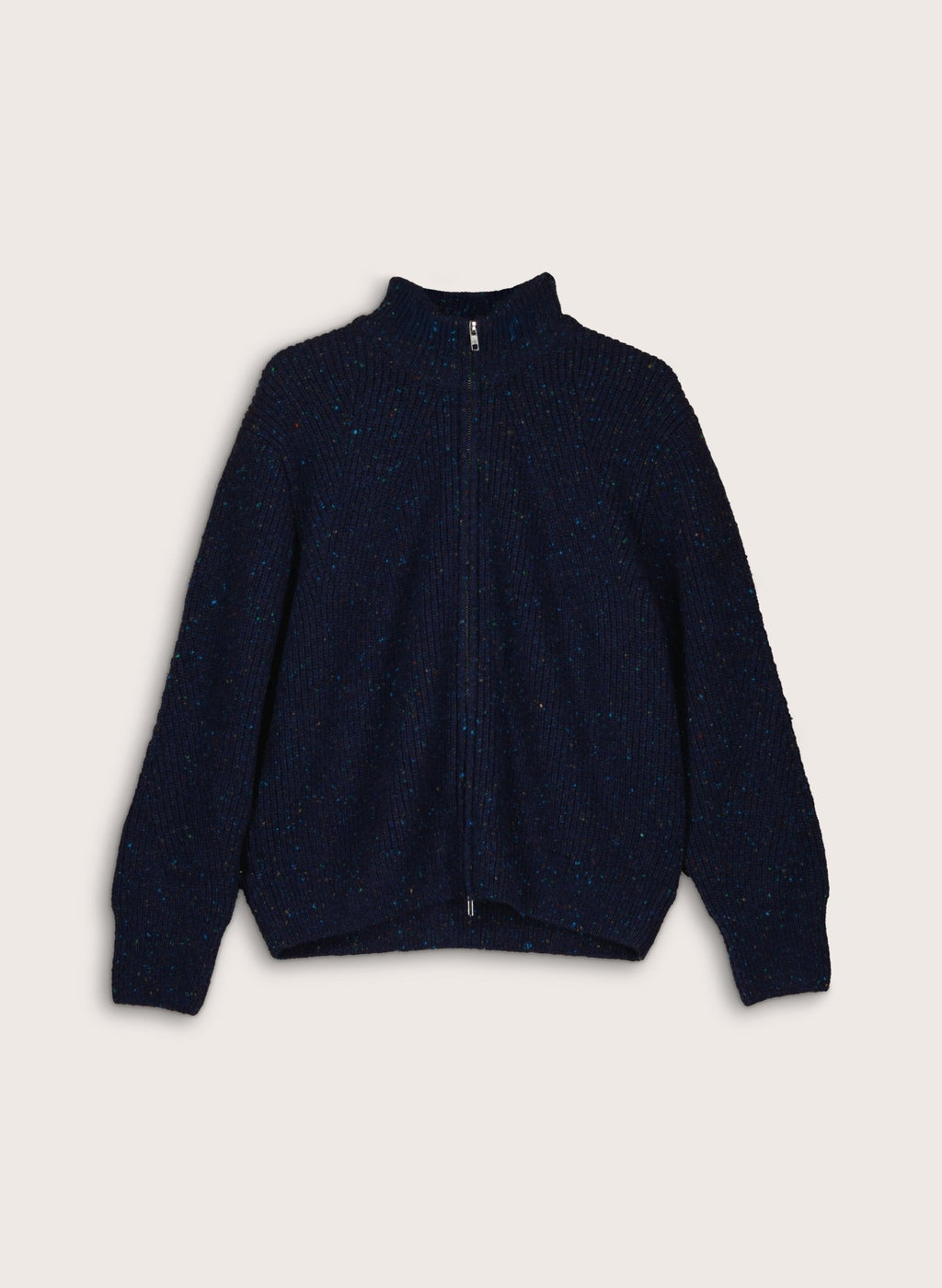Lonnie Wool Blend Zip Cardigan - Navy Baukjen