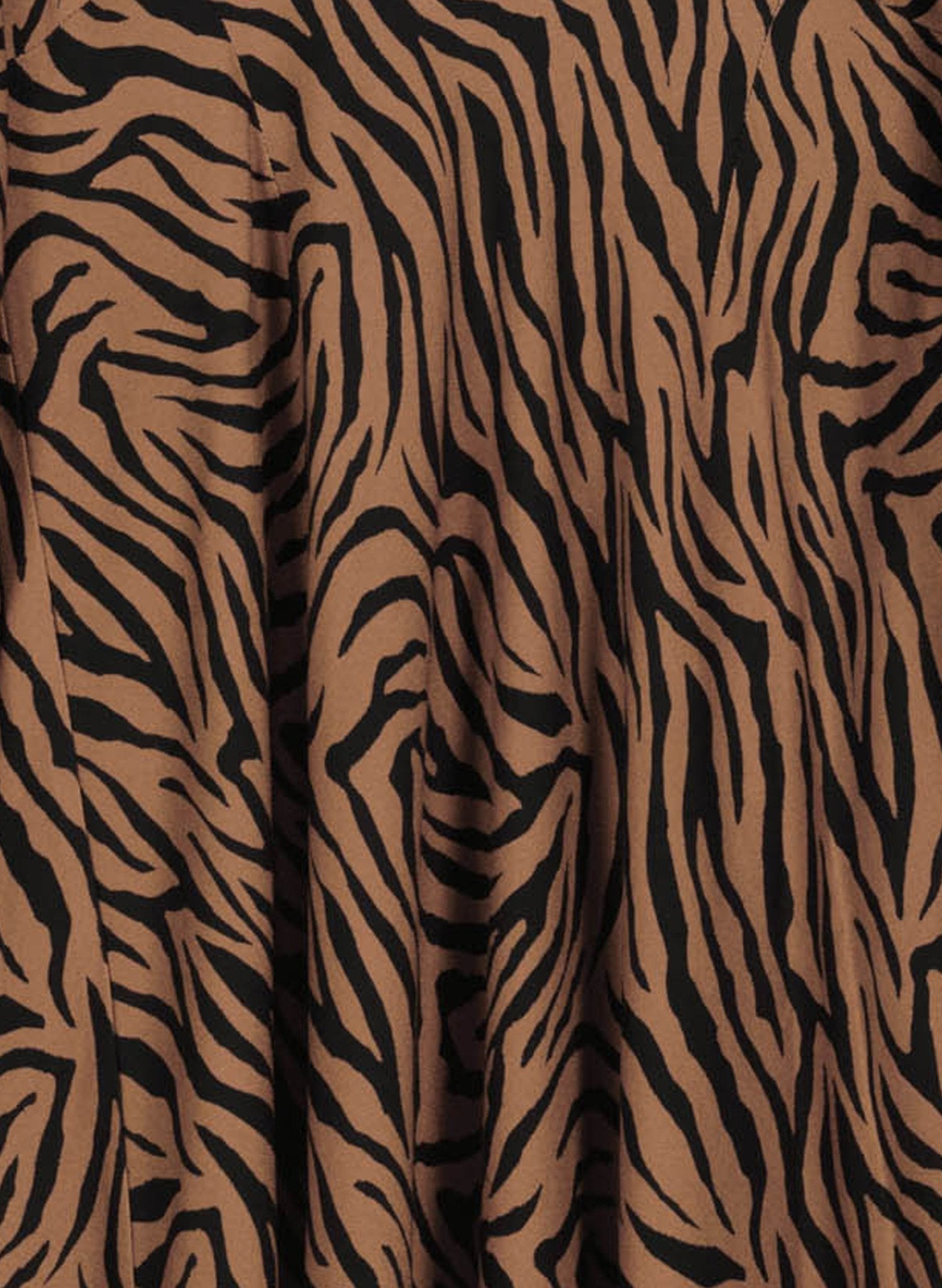 Lorelai Printed Midi Dress - Chocolate Tiger Baukjen