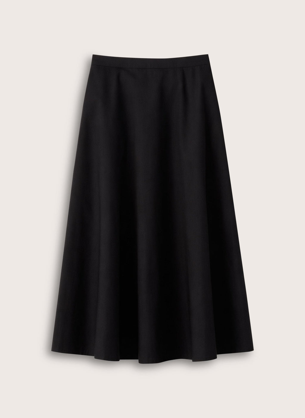 Loretta Organic Cotton Midi Skirt - Caviar Black Baukjen