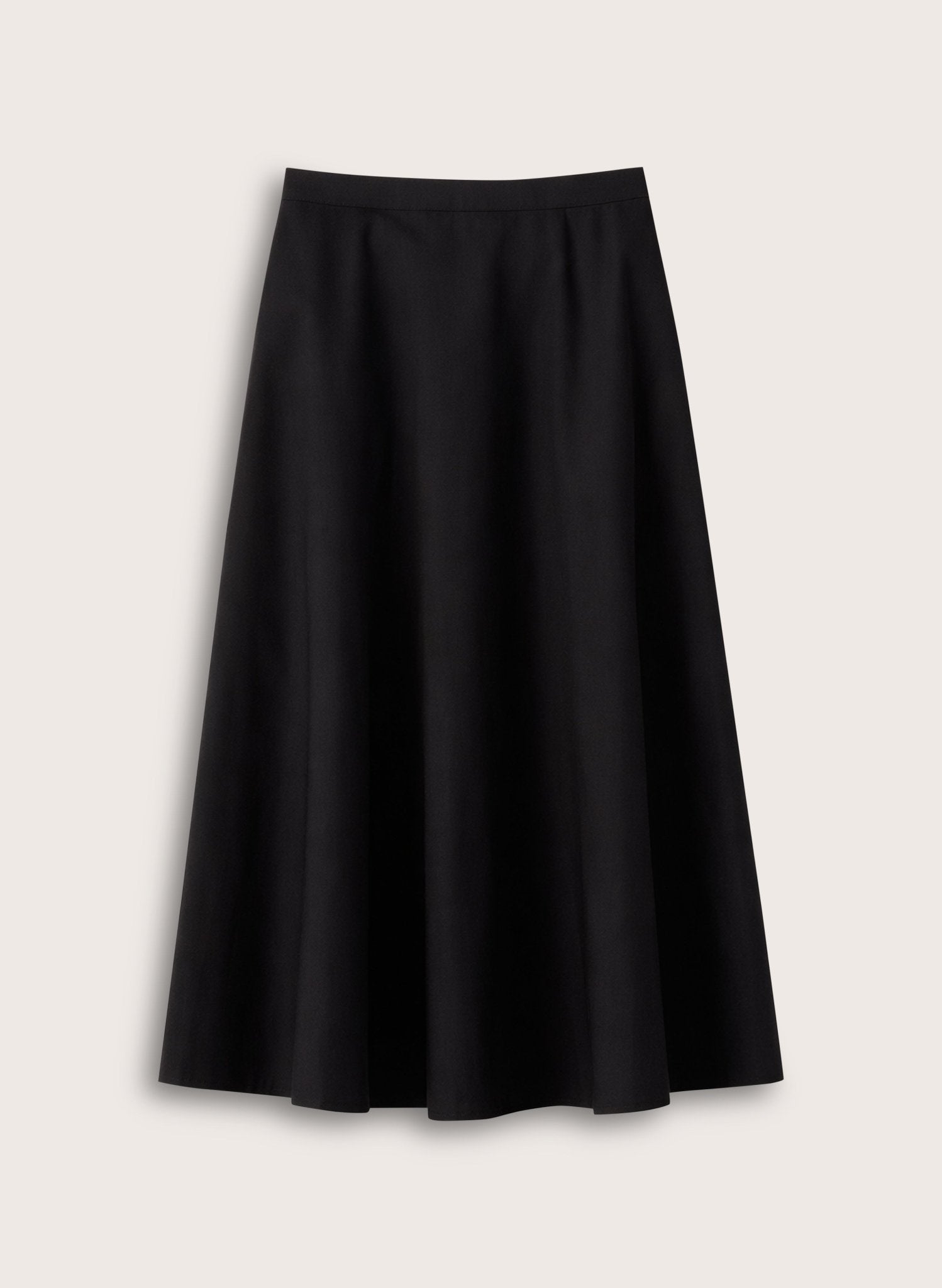 Loretta Organic Cotton Midi Skirt - Caviar Black Baukjen