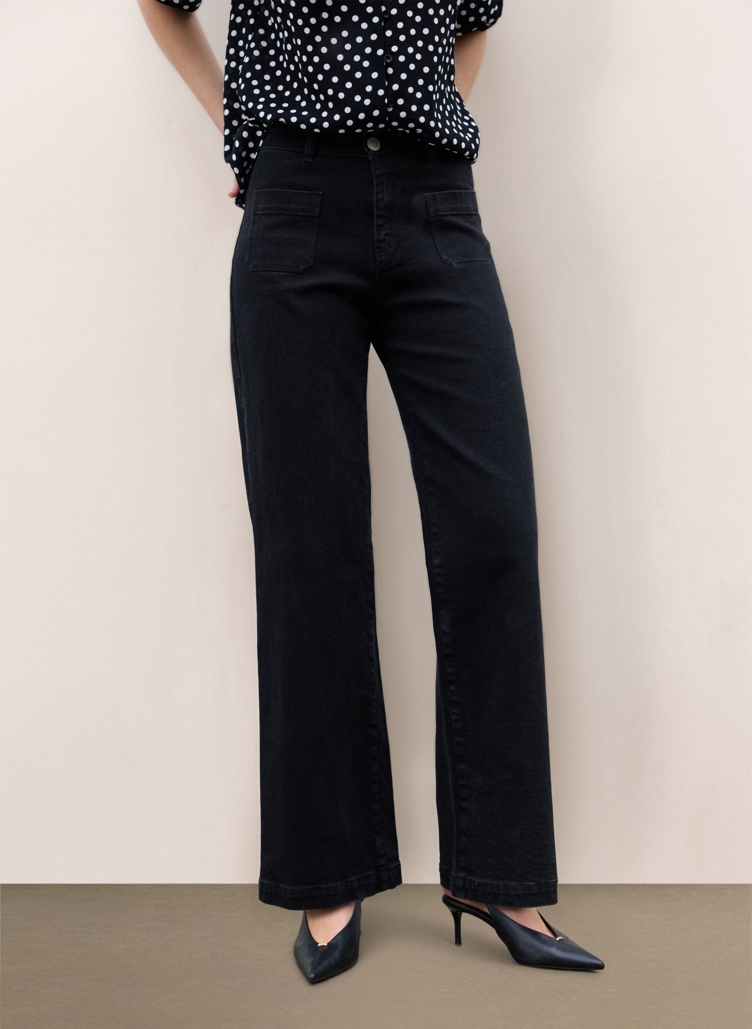 Lou Organic Cotton Stretch Jeans - Caviar Black Baukjen