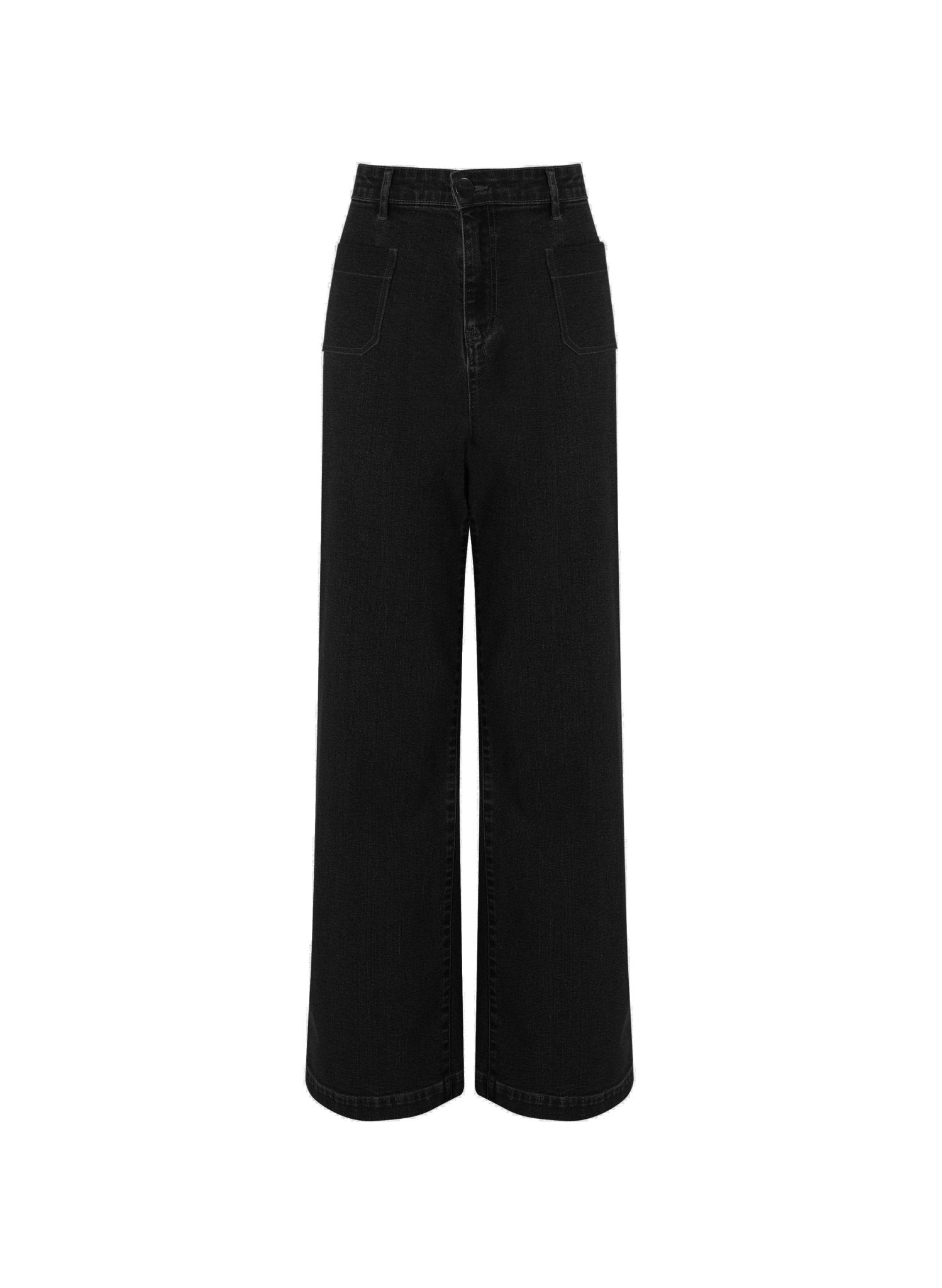 Lou Organic Cotton Stretch Jeans - Caviar Black Baukjen