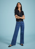 Lou Organic Cotton Stretch Jeans - Petite - Washed Indigo Baukjen