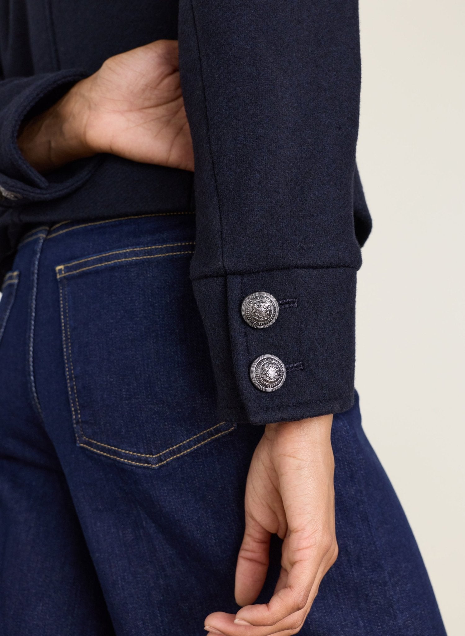 Lowry Military Jacket - Navy Baukjen
