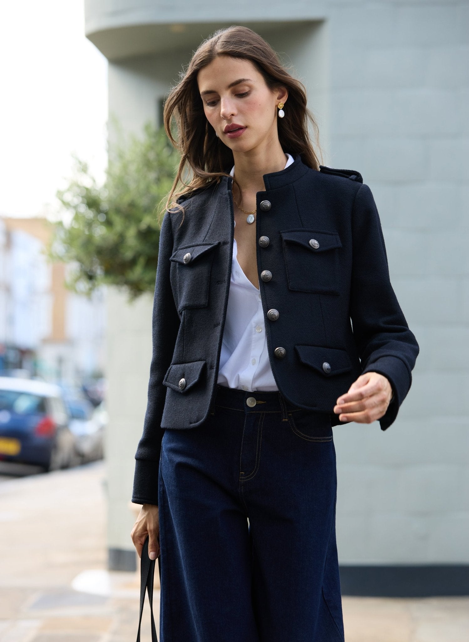 Lowry Military Jacket - Navy Baukjen