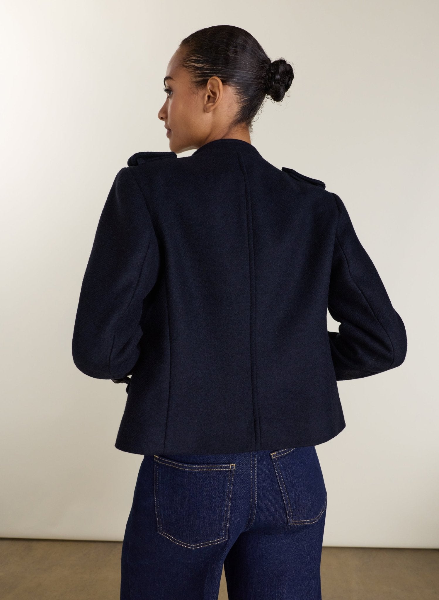 Lowry Military Jacket - Navy Baukjen