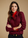 Luanne Organic Cotton Collar Top - Burgundy Baukjen