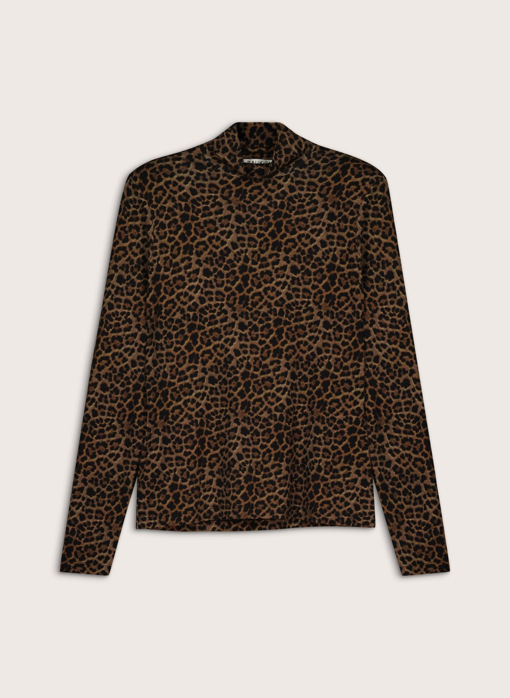 Lucy Turtleneck Top - Chestnut Leopard Baukjen