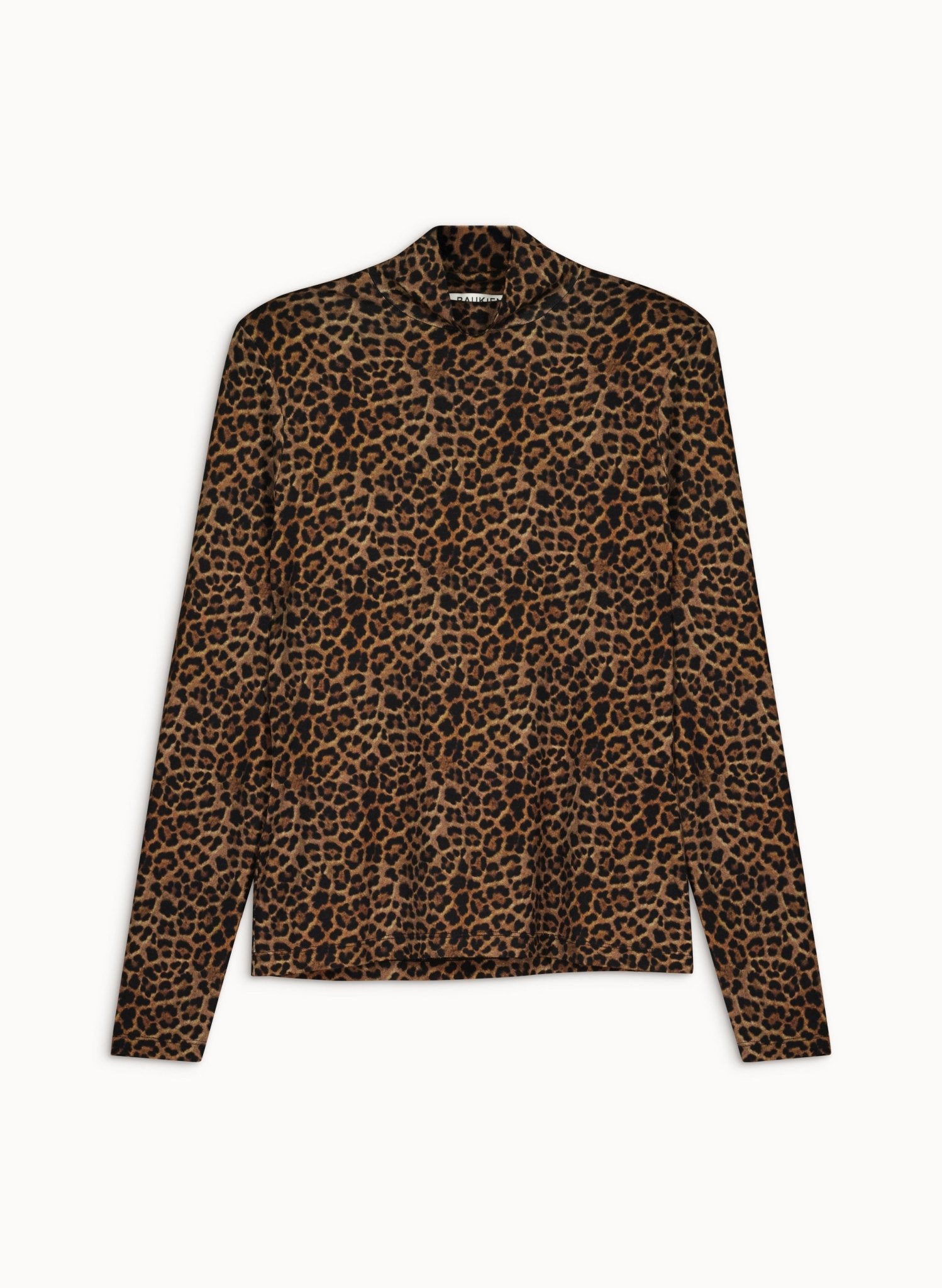Lucy Turtleneck Top - Chestnut Leopard Baukjen