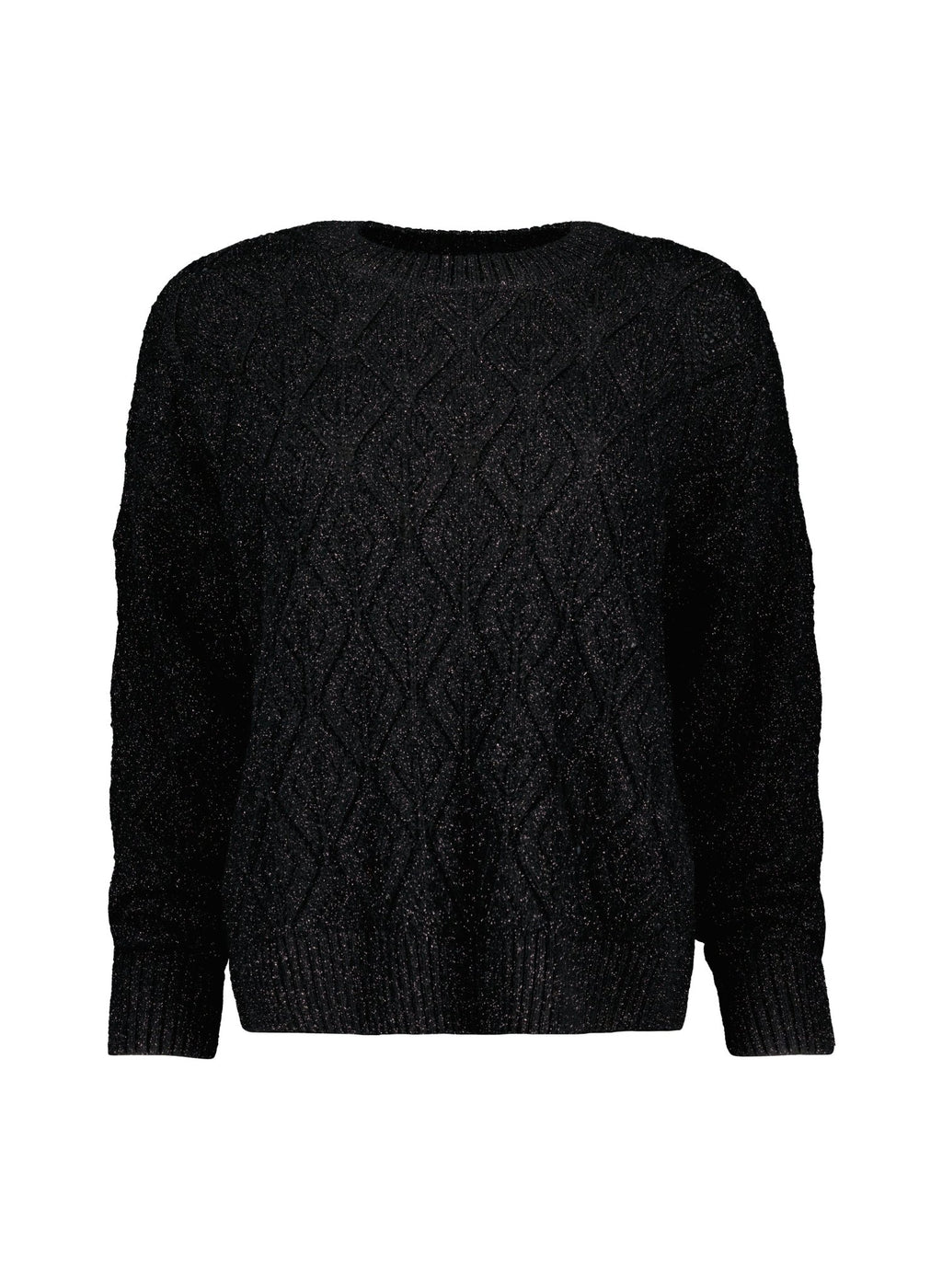 Lumi Sparkle Stitch Detail Jumper - Black Sparkle Baukjen
