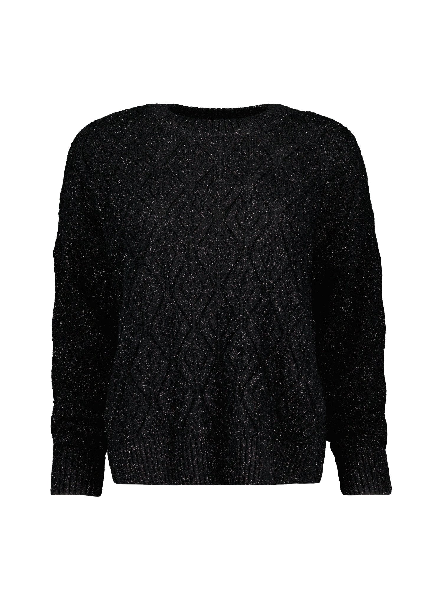 Lumi Sparkle Stitch Detail Jumper - Black Sparkle Baukjen
