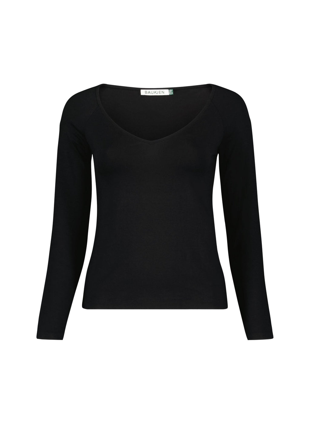 Luzia Deep V - Neck Top - Caviar Black Baukjen