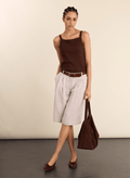 Lynette Suede Tote Bag  - Dark Chocolate Baukjen