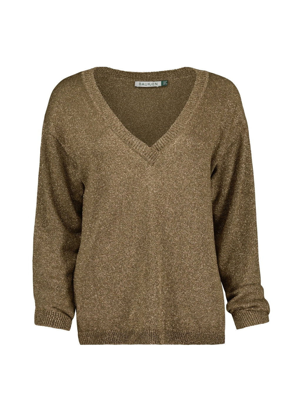 Lyra Sparkle V - Neck Jumper - Bronze Baukjen