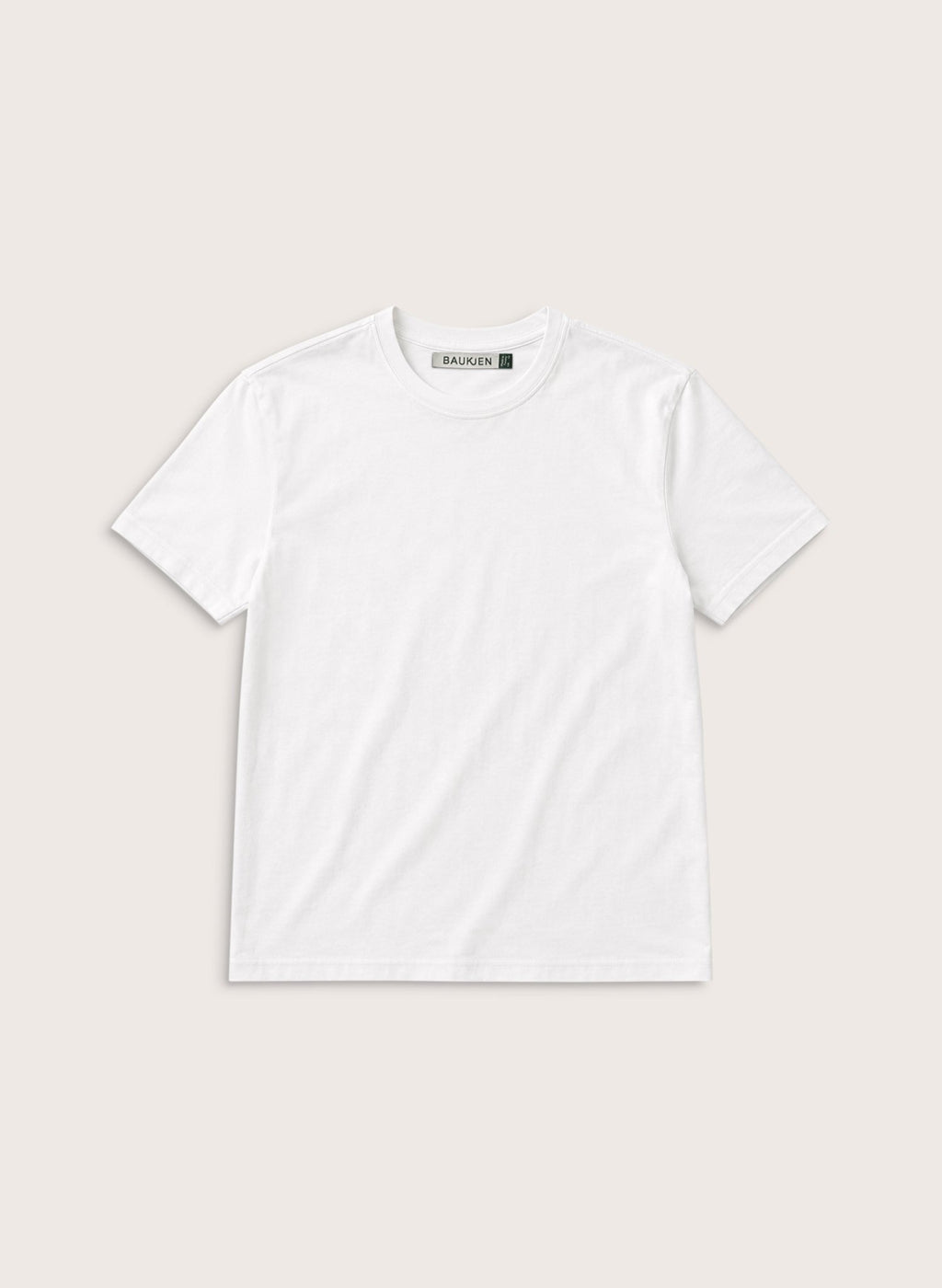 Maddi Crew Neck Tee - White Baukjen
