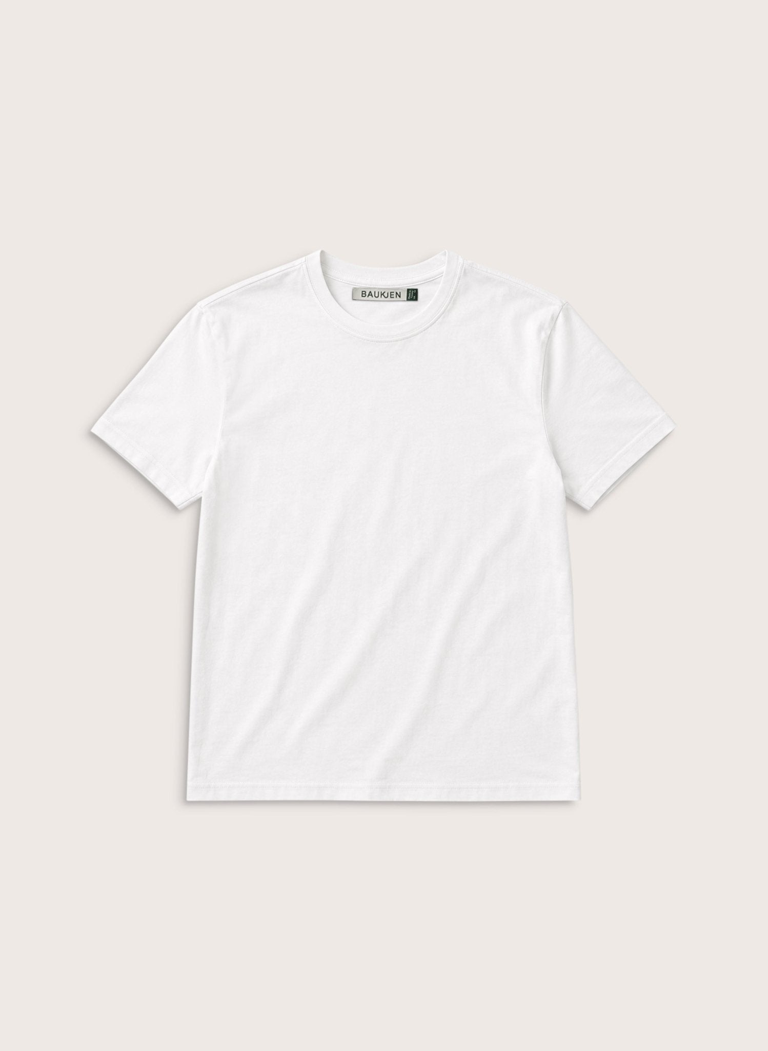 Maddi Crew Neck Tee - White Baukjen