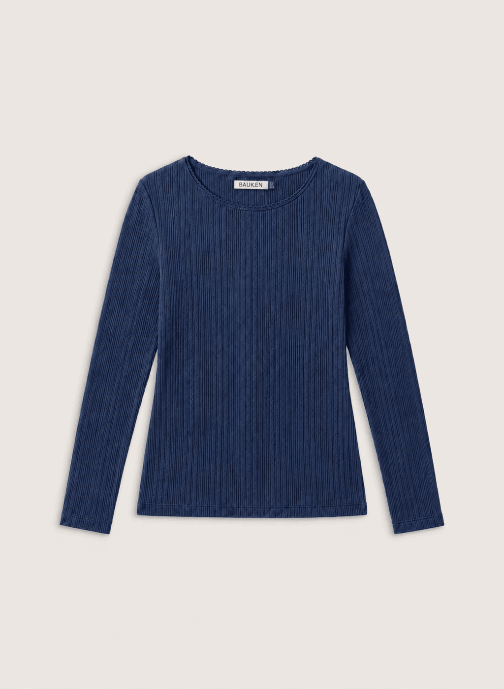 Maeva Ribbed Long Sleeve Top - Deep Indigo Baukjen