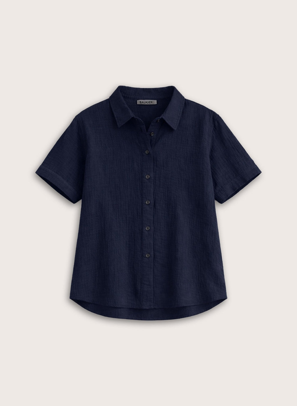 Mahalia Organic Cheesecloth Shirt - Deep Indigo Baukjen