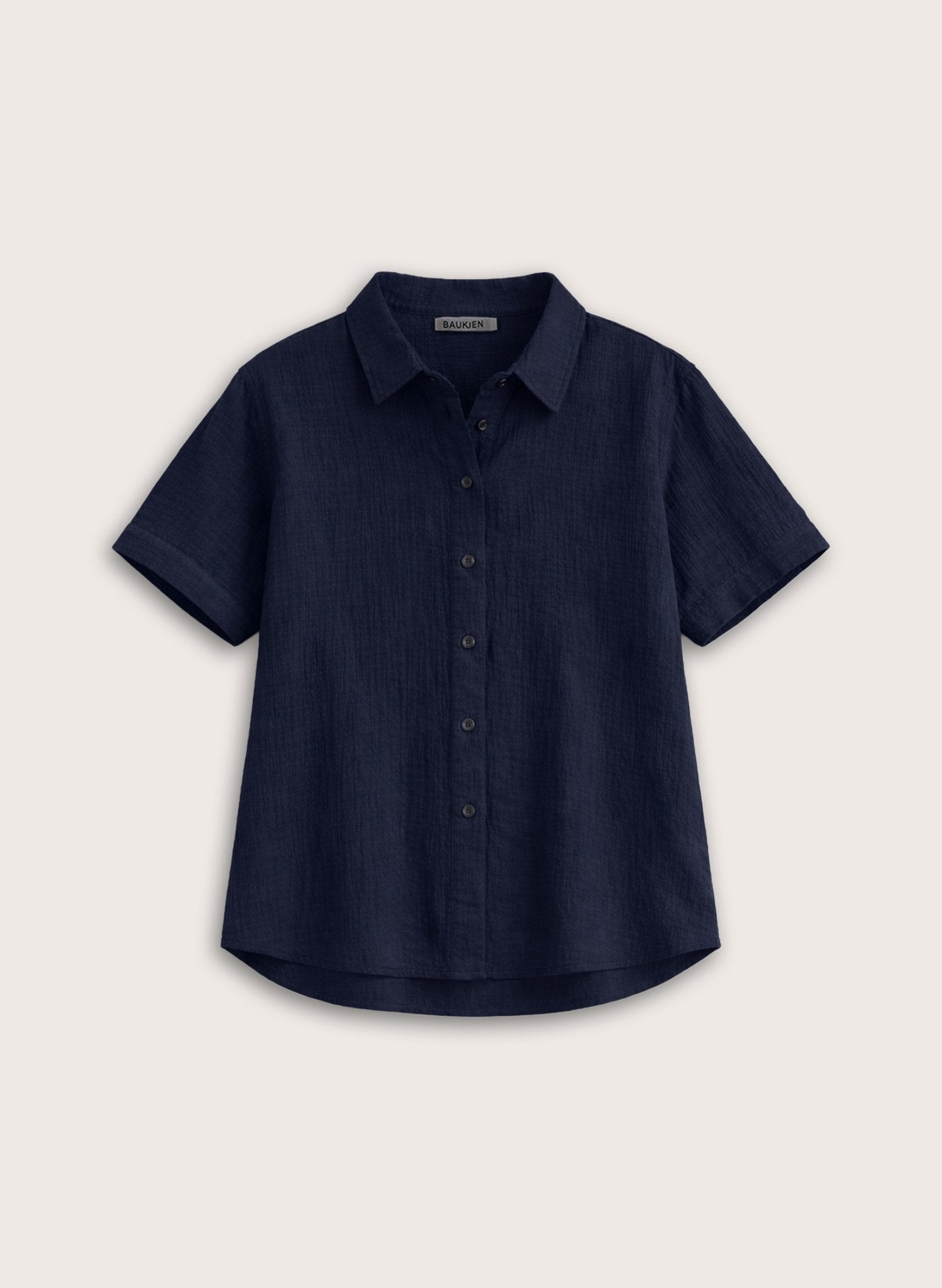 Mahalia Organic Cheesecloth Shirt - Deep Indigo Baukjen