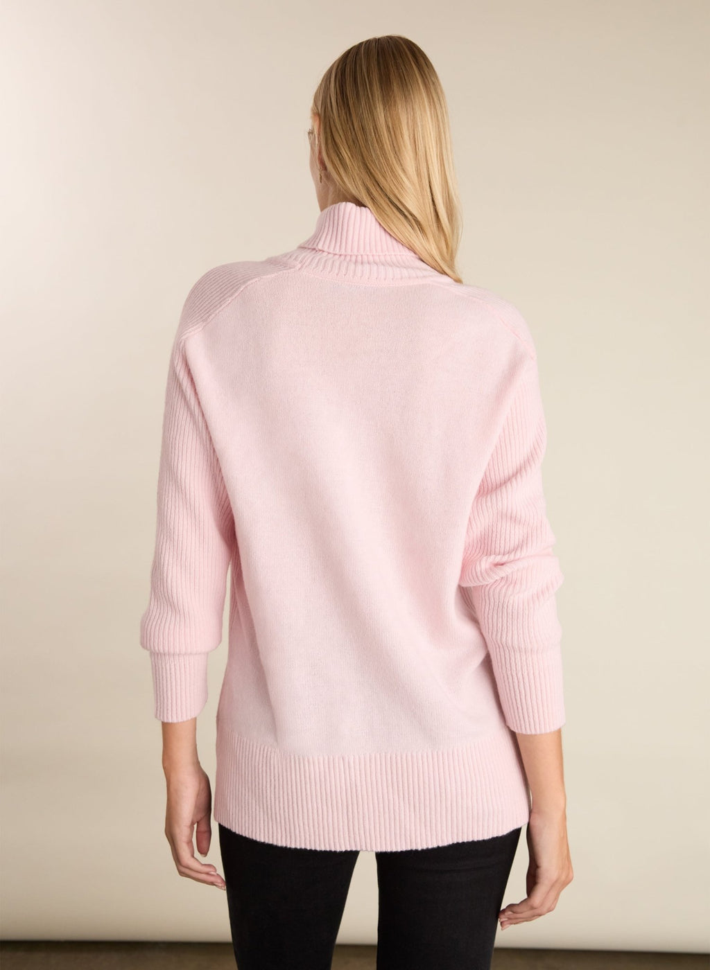 Malin Wool Blend Turtleneck Jumper - Powder Pink Baukjen
