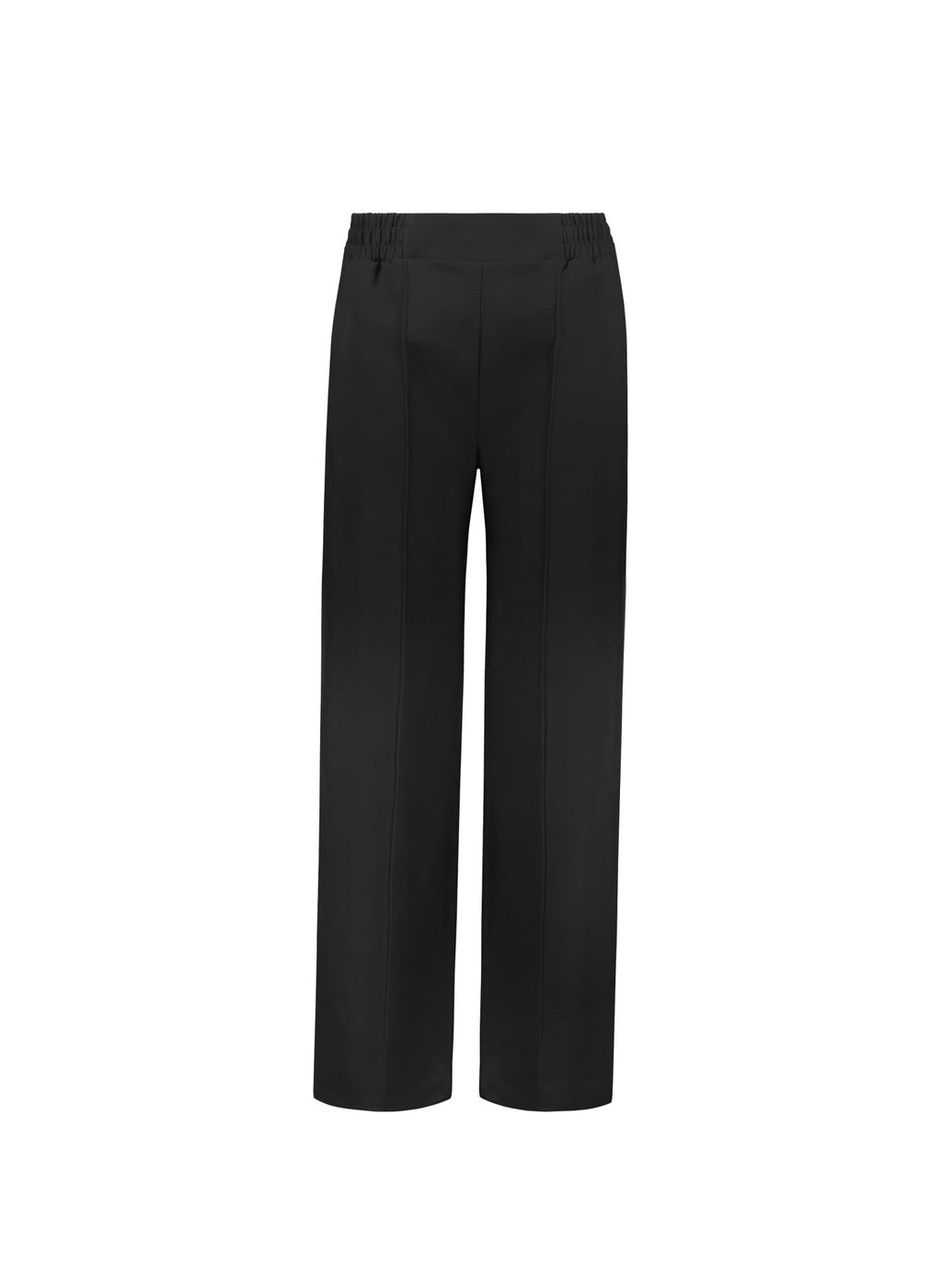 Marian Ponte Wide Leg Trousers - Caviar Black Baukjen