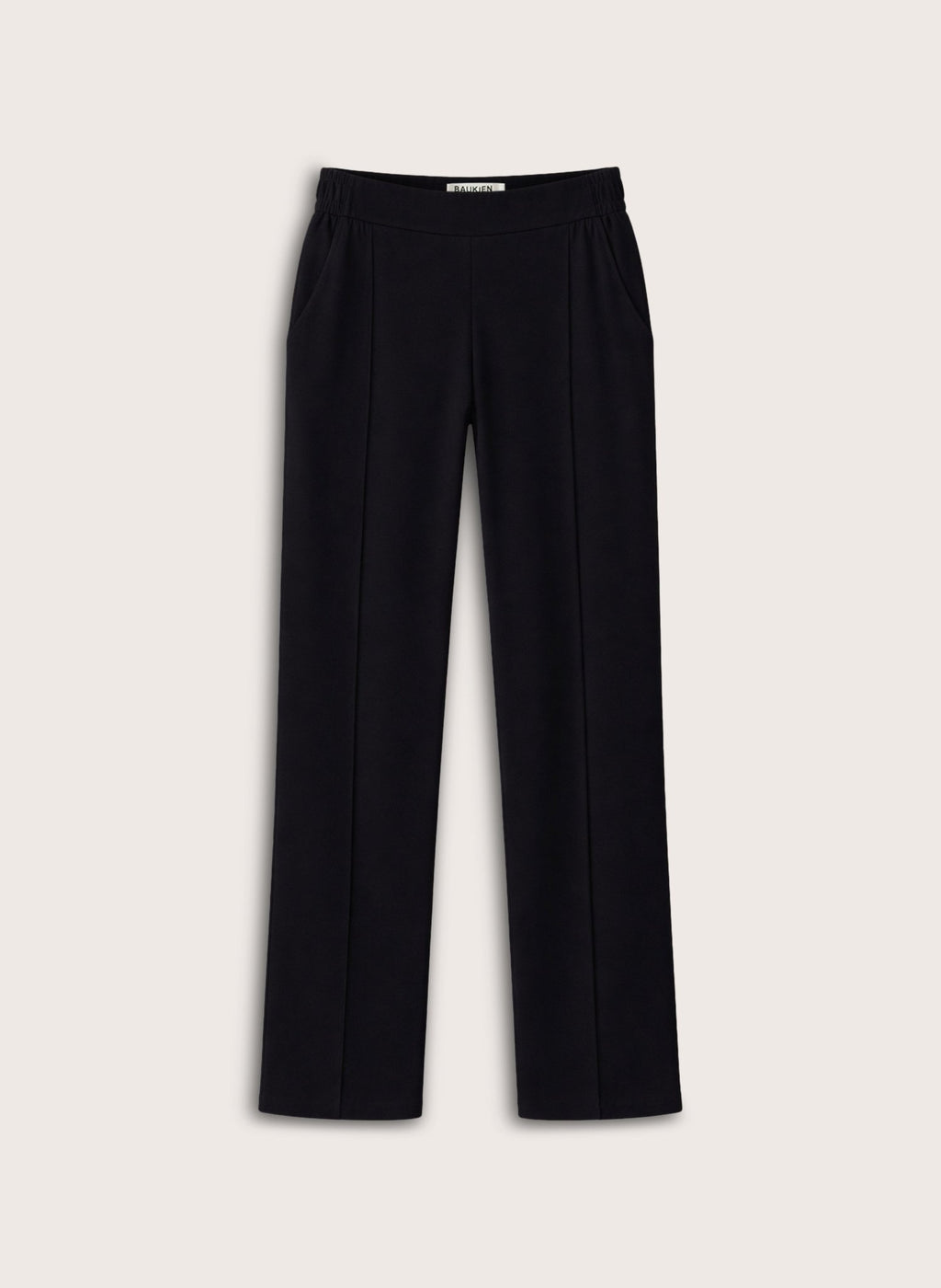 Marian Ponte Wide Leg Trousers - Caviar Black Baukjen