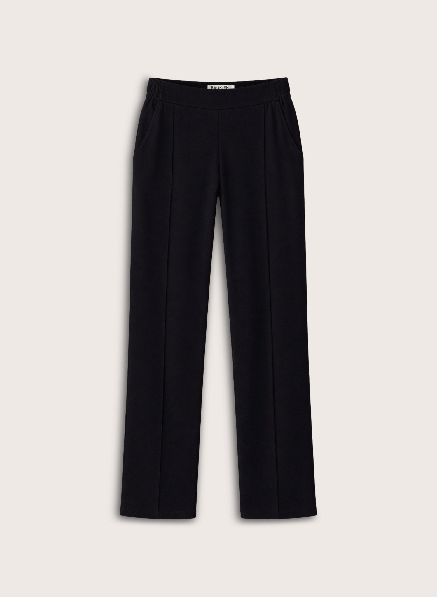 Marian Ponte Wide Leg Trousers - Caviar Black Baukjen