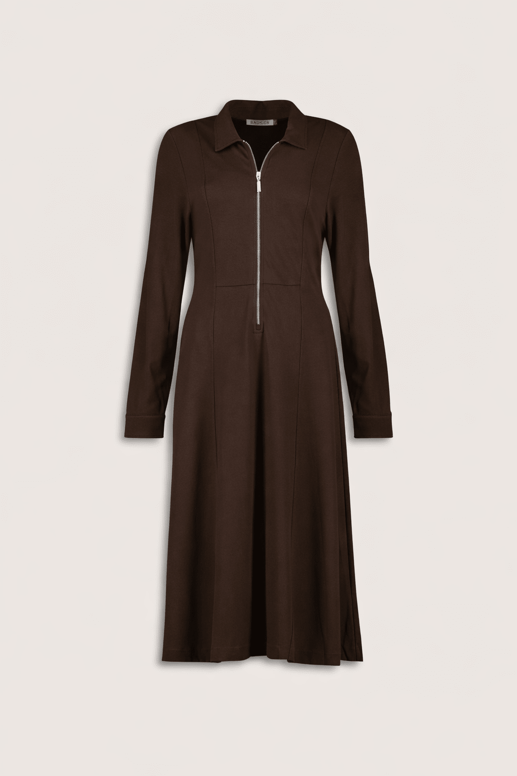 Mariposa Ponte Midi Dress - Dark Chocolate Baukjen