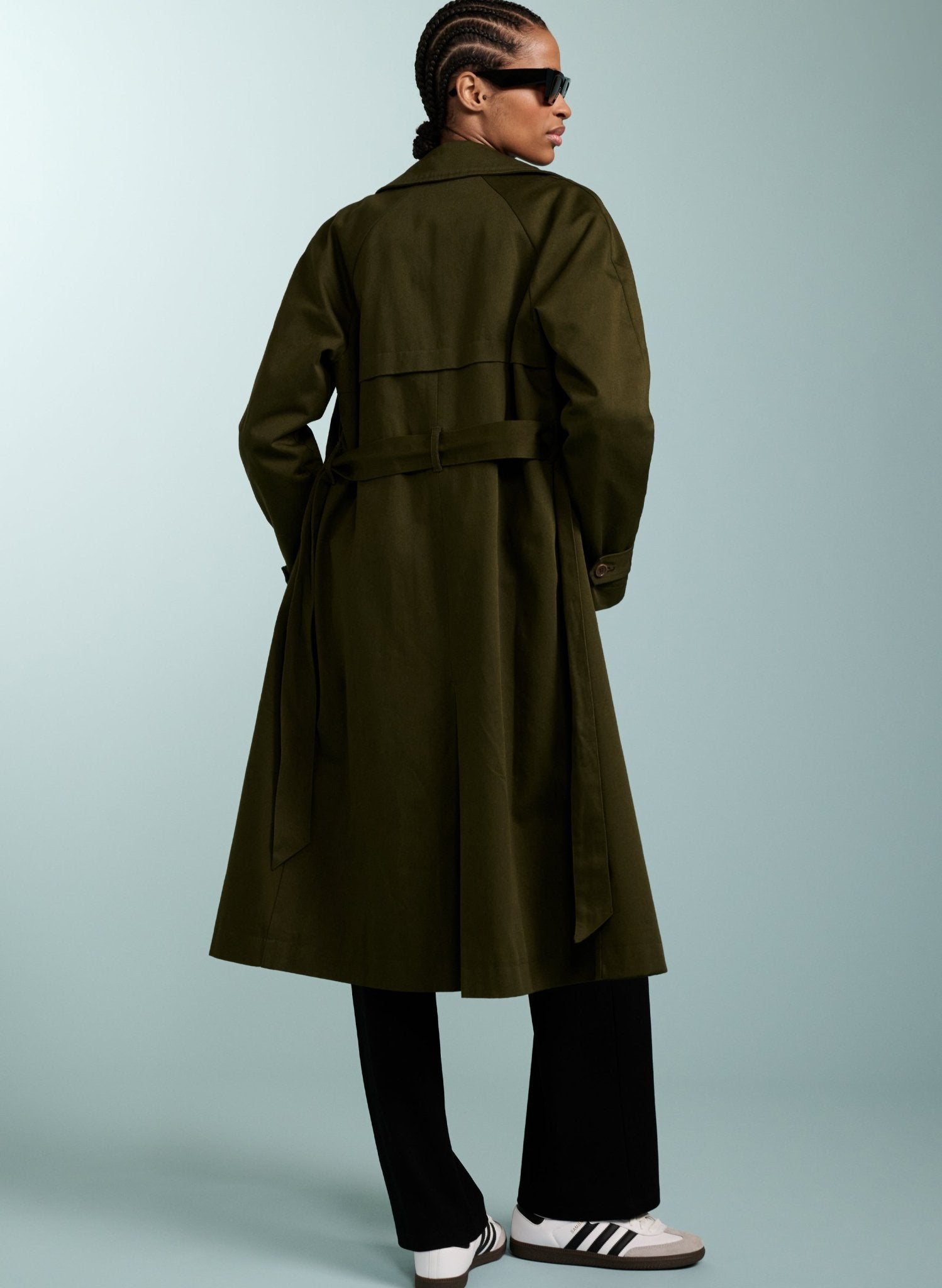 Marlee Organic Cotton Trench - Olive Baukjen